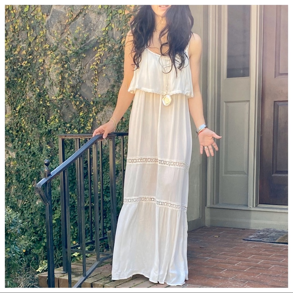 ✨LAST ONES✨BOHO CHIC OFF WHITE TANK MAXI DRESS - Picture 3 of 8
